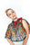 Handmade African Wax Print /Ankara Laced Cape Necklace - convertible, bathing suit cover up, skirt, poncho