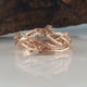 Women's Branch Wedding Band, Twig Engagement Ring, 14k, 18k, Yellow, White, Rose, Green Gold, Hand sculpted by Dawn Vertrees