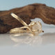 His and Hers Matching Twig Wedding Set in 14k Gold, Twig Wedding Band & Rough White Sapphire Engagement Ring by Dawn Vertrees