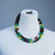 Kenyan Maasai beaded two strand Necklace Recyled Flipflop Bead Necklace Multi