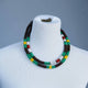 Kenyan Maasai beaded two strand Necklace Recyled Flipflop Bead Necklace Multi