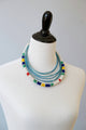 Kenyan Maasai beaded two strand Necklace Recyled Flipflop Bead Necklace Multi