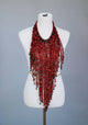 Recycled Rubber Mixed with Glass Beads Statement Necklace