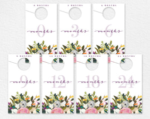 Nursery Closet Dividers, Baby Closet Dividers, Closet Organizer, Nursery Decor, Floral Nursery, PDF Instant Download #BPB328_7