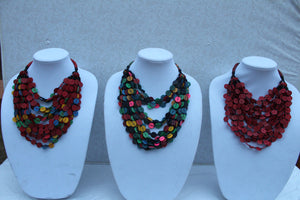 African Necklace, Beaded Necklace, African Jewelry, African Necklace, Mali Jewelry, Recycled Materials,  Multi strand Necklace