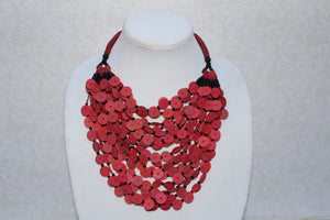 African Necklace, Beaded Necklace, African Jewelry, African Necklace, Mali Jewelry, Recycled Materials,  Multi strand Necklace