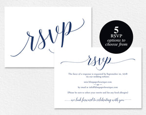 Navy RSVP Cards, RSVP Postcard, rsvp template, wedding rsvp cards, wedding rsvp postcards, rsvp online, PDF Instant Download #BPB320_1_1