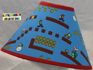 Mario Brothers Fabric Lamp Shade (10 Sizes to Choose From)