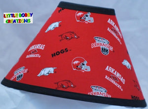 NCAA University of ARKANSAS Fabric Lamp Shade  (10 Sizes to Choose From!)