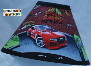 Hot Wheels Fabric Lamp Shade (10 Sizes to Choose From!!!)