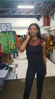 Extra Small Laced Ankara bib Statement necklace - No neckline ebelishment