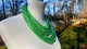 Recyled Flipflop Multistrand Necklace - Green