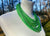 Recyled Flipflop Multistrand Necklace - Green