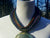 Genuine leather with Bronze pendant Multi-strand Statement necklace - multicolor