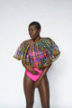 Handmade African Wax Print/Laced Ankara Cape Necklace