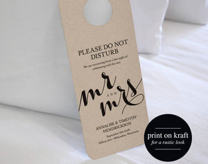Wedding Door Hanger, Please Do Not Disturb Door Hanger, Door Hanger Printable, Wedding Favor, Wedding Printable, Instant Download #BPB133_11