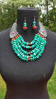 Obaa pa turquoise necklace set  on Sale