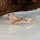 Twig Engagement Ring, Uncut Rough White Sapphire in 14k Yellow, White, Green or Rose Gold  (Solitaire Only) White Sapphires by Dawn Vertrees
