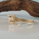 Twig Engagement Ring, Raw Uncut Rough White Sapphire in 14k Yellow, White, Green or Rose Gold (Solitaire Only) by Dawn Vertrees