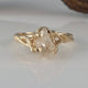 Twig Engagement Ring, Raw Uncut Rough White Sapphire in 14k Yellow, White, Green or Rose Gold (Solitaire Only) by Dawn Vertrees
