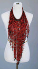 Recycled Rubber Mixed with Glass Beads Statement Necklace