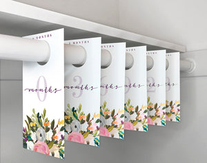 Nursery Closet Dividers, Baby Closet Dividers, Closet Organizer, Nursery Decor, Floral Nursery, PDF Instant Download #BPB328_7
