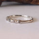 Raw Diamond Ring in 14K white gold, diamond wedding band by Dawn Vertrees