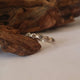 Raw Diamond Ring in 14K white gold, diamond wedding band by Dawn Vertrees