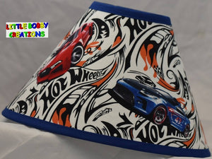 Hot Wheels Fabric Lamp Shade (10 Sizes to Choose From!!!)