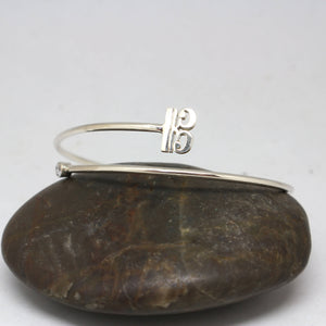 Silver Alto Clef Music Note Bracelet