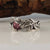 Sterling Silver Pink Sapphire Leaf and Twig Wedding, Branch Band, Gifts for Her by Dawn Vertrees