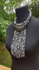 Handmade glass beads and wood Statement Necklace