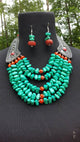 Obaa pa turquoise necklace set  on Sale