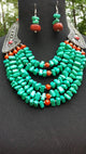 Obaa pa turquoise necklace set  on Sale