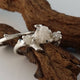 Raw Three Diamond Gold Twig Engagement Ring, 3 Diamond Ring, NO BAND Custom Made-to-Order, Hand Sculpted wedding ring, engagement ring