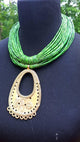 Genuine leather Multi-strand Statement necklace