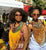 Dufie statement Ghana local trade beads with Ankara MultistrandNecklace