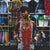 Dufie statement Ghana local trade beads with Ankara MultistrandNecklace