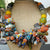 Ghana trade beads bunched statement necklace