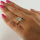 Blue Montana Sapphire Twig Bridal Set, 14k Gold with Colorful Sapphires, Hand Faceted by Dawn Vertrees