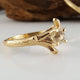 Raw Diamond Twig Engagement Ring, Wedding Set, 14k Gold  by Dawn Vertrees