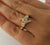 Raw Diamond Twig Engagement Ring, Premium Three Stone Custom Made-to-Order, Gold, Hand Sculpted by Dawn Vertrees