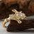 Raw Diamond Twig Engagement Ring, Premium Three Stone Custom Made-to-Order, Gold, Hand Sculpted by Dawn Vertrees