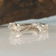 14k White Gold, Hand Sculpted Leaf Twig and Vine Eternity Ring, Branch Ring with Leaves and Vines by Dawn Vertrees