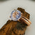 Blue Montana Sapphire Twig Engagement Bridal Set, 14k Rose Gold by Dawn Vertrees