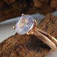 Blue Montana Sapphire Twig Engagement Bridal Set, 14k Rose Gold by Dawn Vertrees