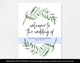 Greenery Wedding Sign, Welcome Sign, Welcome Wedding Sign, Sign Printable, Bliss Paper Boutique, PDF Instant Download #BPB330_59