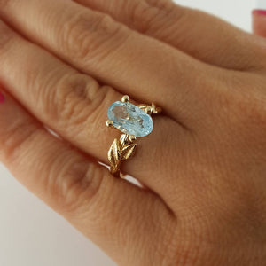 Blue Montana Sapphire Twig Bridal Set, 14k Gold with Colorful Sapphires, Hand Faceted by Dawn Vertrees