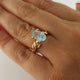 Blue Montana Sapphire Twig Bridal Set, 14k Gold with Colorful Sapphires, Hand Faceted by Dawn Vertrees