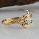 14K or 18K Gold Unique Engagement Ring by Dawn Vertrees, Radiant Cut Moissanite Diamond Branch Style Wedding Ring by Dawn Vertrees Jewelry